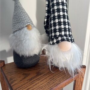 Black and White Plaid Gnome Decor